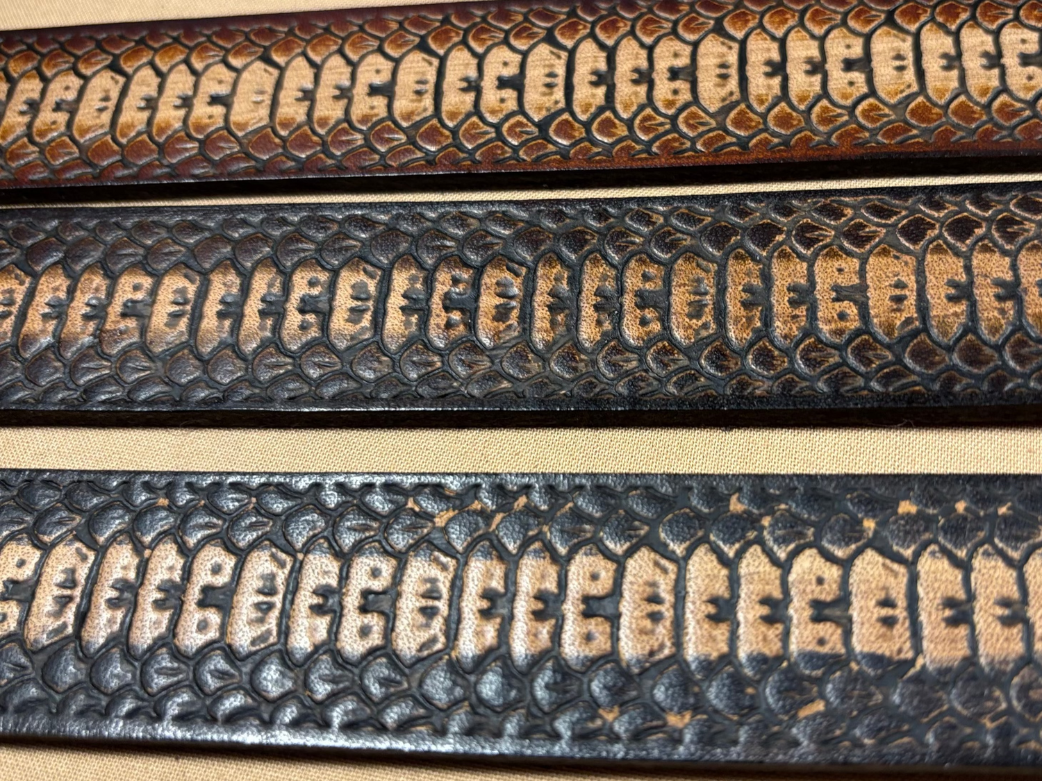 Snake Print Genuine Leather belt